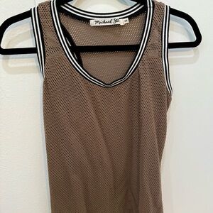 Michael Stars Tan Mesh Tank Top